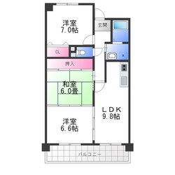 ウエスト　イン　ヒルズの物件間取画像